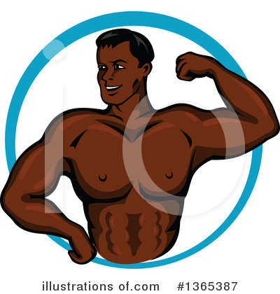 Royalty-Free (RF) Bodybuilder Clipart Illustration by Vector Tradition SM - Stock Sample #1365387