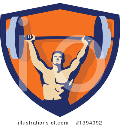 Royalty-Free (RF) Bodybuilder Clipart Illustration by patrimonio - Stock Sample #1394092