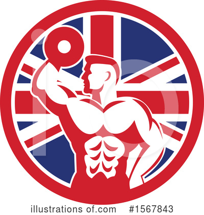 Royalty-Free (RF) Bodybuilder Clipart Illustration by patrimonio - Stock Sample #1567843