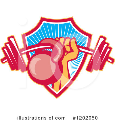Royalty-Free (RF) Bodybuilding Clipart Illustration by patrimonio - Stock Sample #1202050