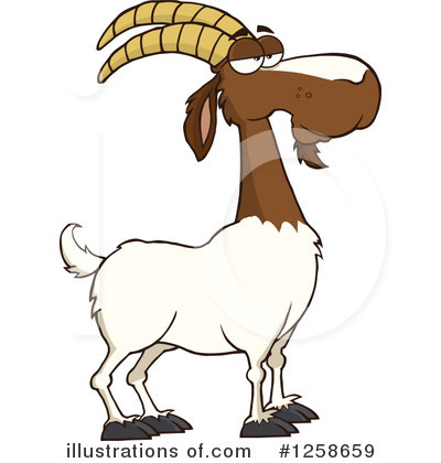 Royalty-Free (RF) Boer Goat Clipart Illustration by Hit Toon - Stock Sample #1258659