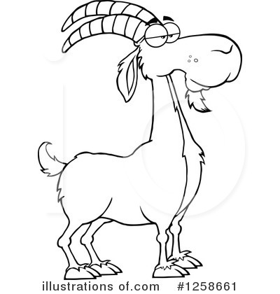 Royalty-Free (RF) Boer Goat Clipart Illustration by Hit Toon - Stock Sample #1258661