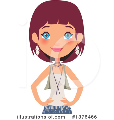 Royalty-Free (RF) Boho Woman Clipart Illustration by Melisende Vector - Stock Sample #1376466