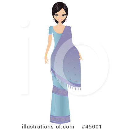 Indian Woman Clipart #45601 by Melisende Vector