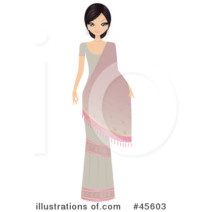 Indian Woman Clipart #45603 by Melisende Vector