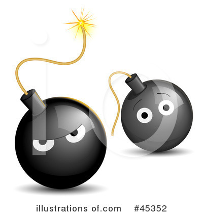 Royalty-Free (RF) Bomb Clipart Illustration by Oligo - Stock Sample #45352