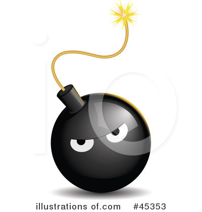 Royalty-Free (RF) Bomb Clipart Illustration by Oligo - Stock Sample #45353