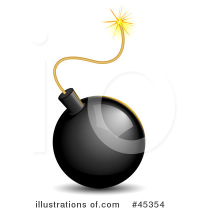 Royalty-Free (RF) Bomb Clipart Illustration by Oligo - Stock Sample #45354