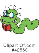 Book Worm Clipart #42560 by Dennis Holmes Designs