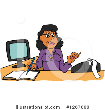 Bookkeeper Clipart #1267688 by LaffToon