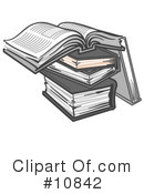 Books Clipart #10842 by Leo Blanchette
