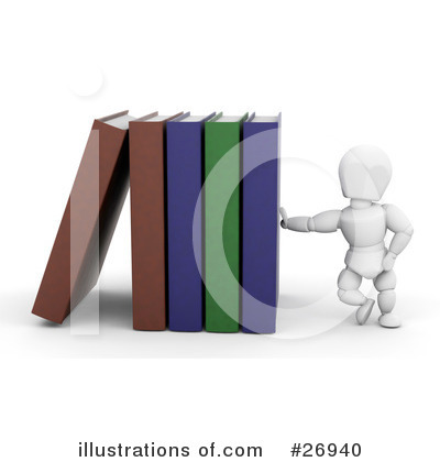 Royalty-Free (RF) Books Clipart Illustration by KJ Pargeter - Stock Sample #26940