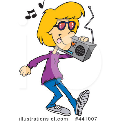Royalty-Free (RF) Boom Box Clipart Illustration by toonaday - Stock Sample #441007