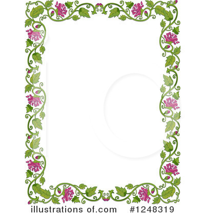 Floral Border Clipart #1248319 by BNP Design Studio