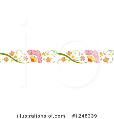 Floral Border Clipart #1248339 by BNP Design Studio