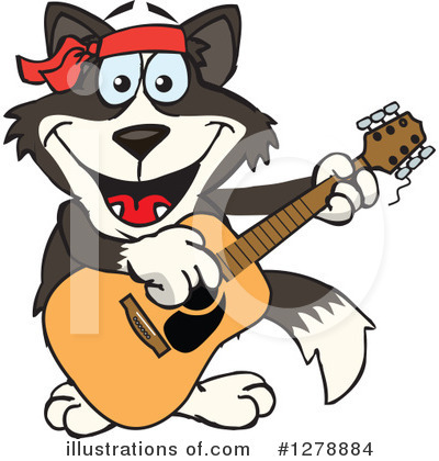 Royalty-Free (RF) Border Collie Clipart Illustration by Dennis Holmes Designs - Stock Sample #1278884