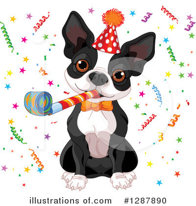 Royalty-Free (RF) Boston Terrier Clipart Illustration by Pushkin - Stock Sample #1287890