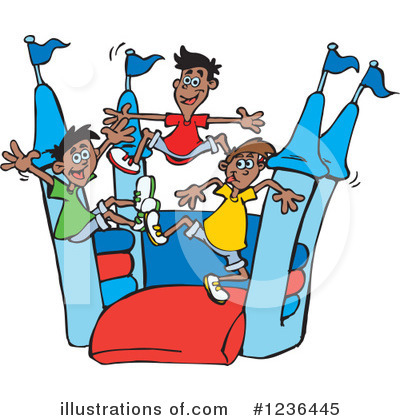 Bounce House Clipart #1236445 by Dennis Holmes Designs