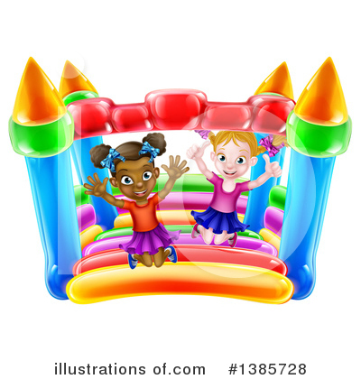 Bouncy House Clipart #1385728 by AtStockIllustration
