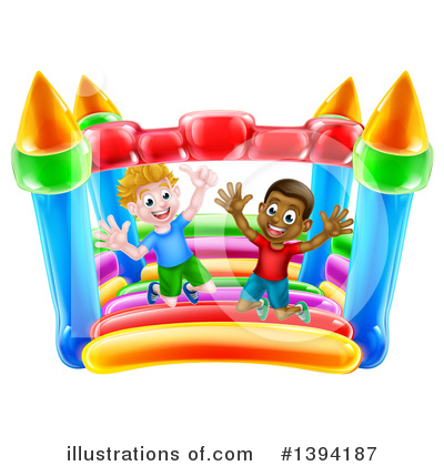 Royalty-Free (RF) Bouncy House Clipart Illustration by AtStockIllustration - Stock Sample #1394187
