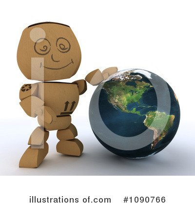 Royalty-Free (RF) Box Man Clipart Illustration by KJ Pargeter - Stock Sample #1090766