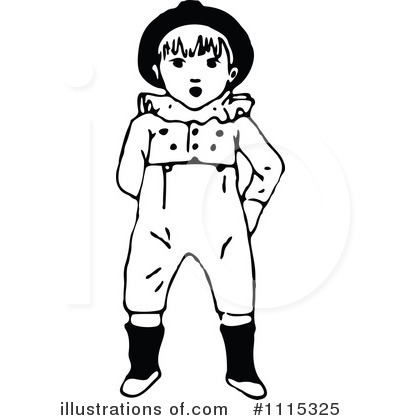 Royalty-Free (RF) Boy Clipart Illustration by Prawny Vintage - Stock Sample #1115325