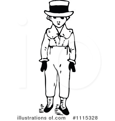 Royalty-Free (RF) Boy Clipart Illustration by Prawny Vintage - Stock Sample #1115328