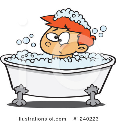 Bath Tub Clipart #1240223 by toonaday