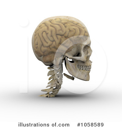 Skull Clipart #1058589 by Michael Schmeling