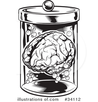 Royalty-Free (RF) Brain Clipart Illustration by Lawrence Christmas Illustration - Stock Sample #34112