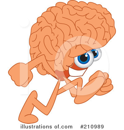 Royalty-Free (RF) Brain Mascot Clipart Illustration by Mascot Junction - Stock Sample #210989