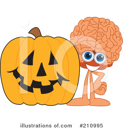 Royalty-Free (RF) Brain Mascot Clipart Illustration by Mascot Junction - Stock Sample #210995