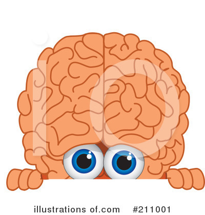 Royalty-Free (RF) Brain Mascot Clipart Illustration by Mascot Junction - Stock Sample #211001