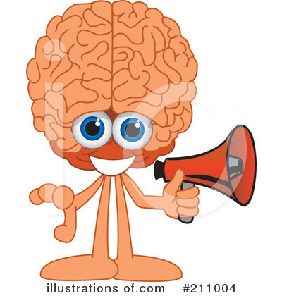 Royalty-Free (RF) Brain Mascot Clipart Illustration by Mascot Junction - Stock Sample #211004