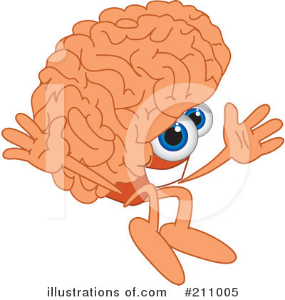 Brain Mascot Clipart #211005 by Mascot Junction
