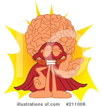 Royalty-Free (RF) Brain Mascot Clipart Illustration by Mascot Junction - Stock Sample #211006
