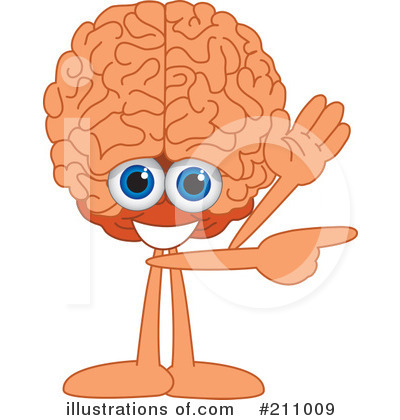 Royalty-Free (RF) Brain Mascot Clipart Illustration by Mascot Junction - Stock Sample #211009