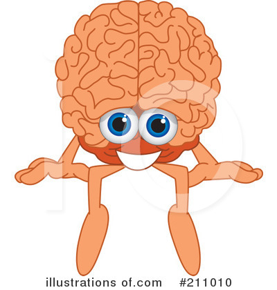 Royalty-Free (RF) Brain Mascot Clipart Illustration by Mascot Junction - Stock Sample #211010