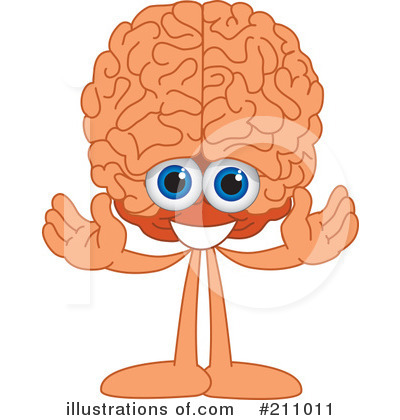 Royalty-Free (RF) Brain Mascot Clipart Illustration by Mascot Junction - Stock Sample #211011