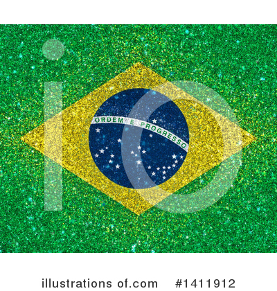 Brazil Flag Clipart #1411912 by KJ Pargeter