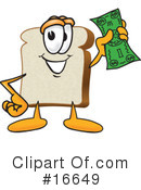 Bread Character Clipart #16649 by Mascot Junction