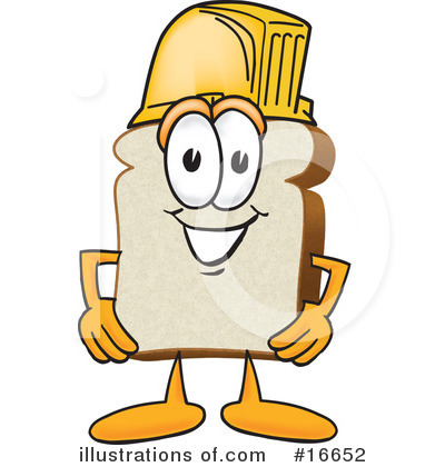 Bread Character Clipart #16652 by Mascot Junction