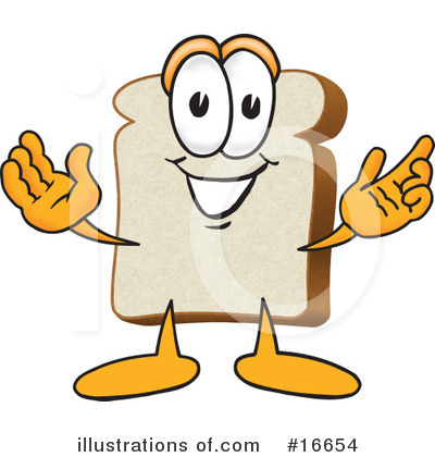 Royalty-Free (RF) Bread Character Clipart Illustration by Mascot Junction - Stock Sample #16654