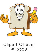 Bread Character Clipart #16659 by Mascot Junction
