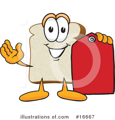 Royalty-Free (RF) Bread Character Clipart Illustration by Mascot Junction - Stock Sample #16667