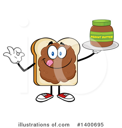 Royalty-Free (RF) Bread Mascot Clipart Illustration by Hit Toon - Stock Sample #1400695