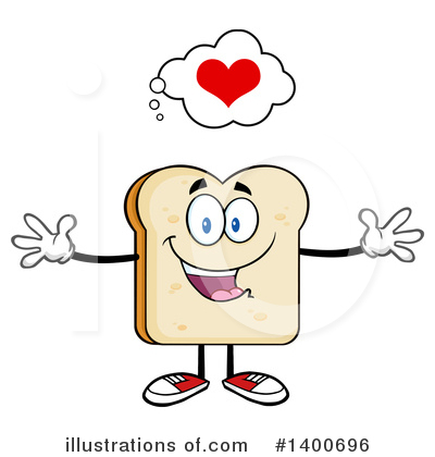 Bread Mascot Clipart #1400696 by Hit Toon