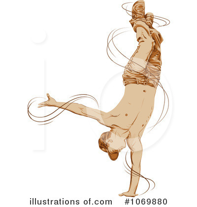 Royalty-Free (RF) Breakdancing Clipart Illustration by Paulo Resende - Stock Sample #1069880