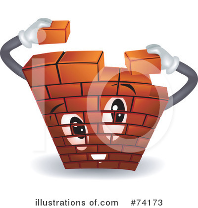 Royalty-Free (RF) Brick Wall Clipart Illustration by BNP Design Studio - Stock Sample #74173