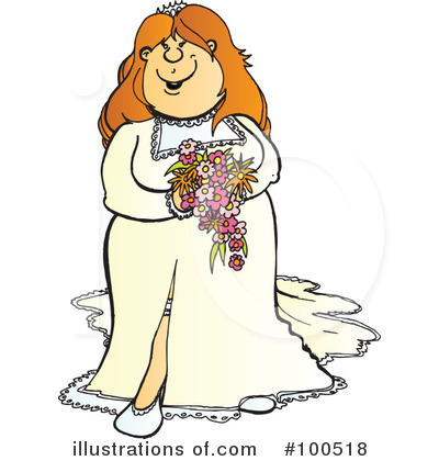Royalty-Free (RF) Bride Clipart Illustration by Snowy - Stock Sample #100518